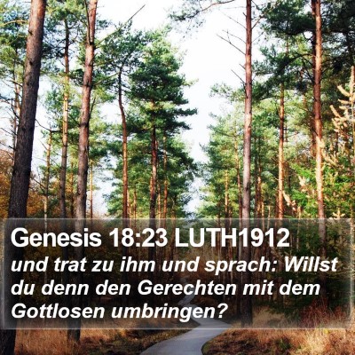 Genesis 18:23 LUTH1912 Bible Verse Image