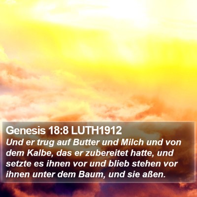 Genesis 18:8 LUTH1912 Bible Verse Image