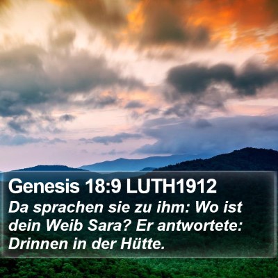 Genesis 18:9 LUTH1912 Bible Verse Image