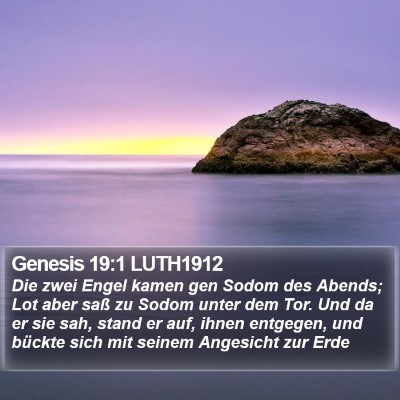 Genesis 19:1 LUTH1912 Bible Verse Image
