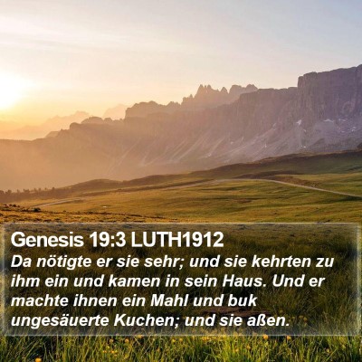 Genesis 19:3 LUTH1912 Bible Verse Image