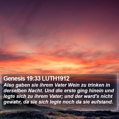 Genesis 19:33 LUTH1912 Bible Verse Image
