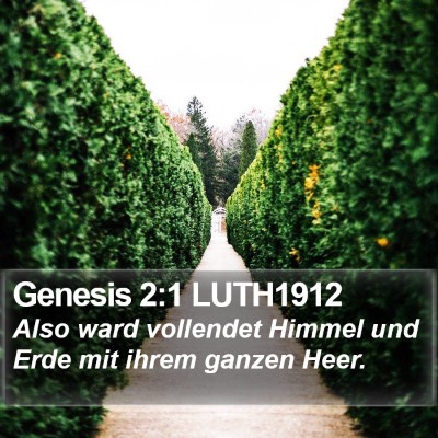 Genesis 2:1 LUTH1912 Bible Verse Image