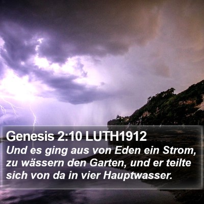 Genesis 2:10 LUTH1912 Bible Verse Image