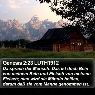 Genesis 2:23 LUTH1912 Bible Verse Image