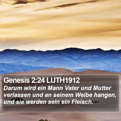 Genesis 2:24 LUTH1912 Bible Verse Image