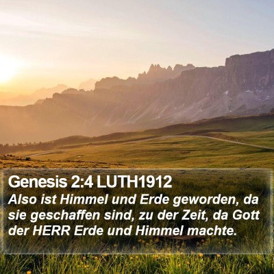Genesis 2:4 LUTH1912 Bible Verse Image