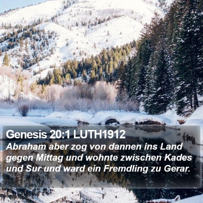 Genesis 20:1 LUTH1912 Bible Verse Image