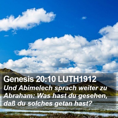 Genesis 20:10 LUTH1912 Bible Verse Image