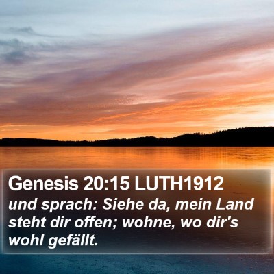 Genesis 20:15 LUTH1912 Bible Verse Image