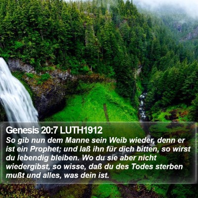 Genesis 20:7 LUTH1912 Bible Verse Image