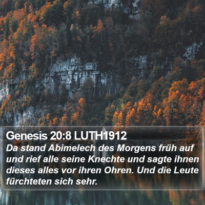 Genesis 20:8 LUTH1912 Bible Verse Image