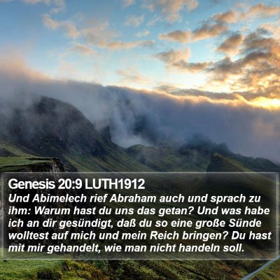 Genesis 20:9 LUTH1912 Bible Verse Image