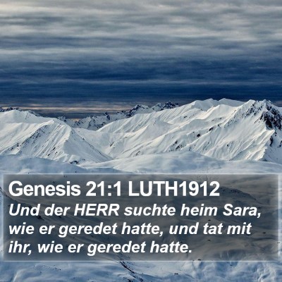 Genesis 21:1 LUTH1912 Bible Verse Image