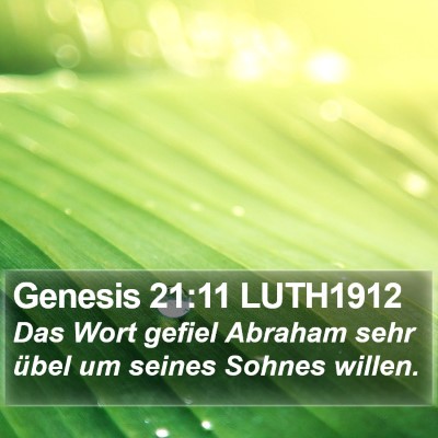 Genesis 21:11 LUTH1912 Bible Verse Image