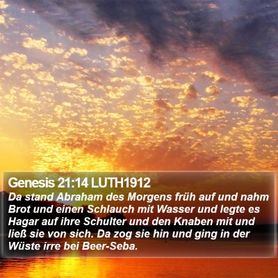Genesis 21:14 LUTH1912 Bible Verse Image