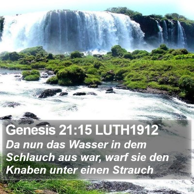 Genesis 21:15 LUTH1912 Bible Verse Image