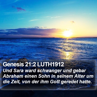 Genesis 21:2 LUTH1912 Bible Verse Image