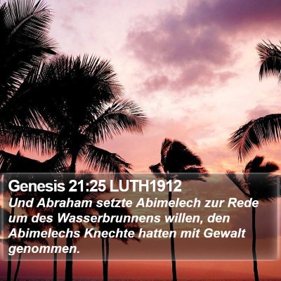 Genesis 21:25 LUTH1912 Bible Verse Image