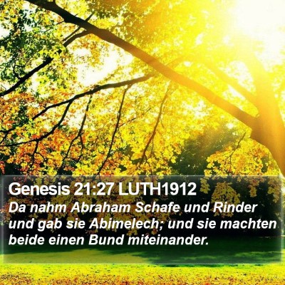 Genesis 21:27 LUTH1912 Bible Verse Image