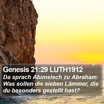 Genesis 21:29 LUTH1912 Bible Verse Image
