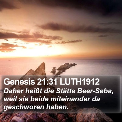 Genesis 21:31 LUTH1912 Bible Verse Image