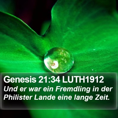 Genesis 21:34 LUTH1912 Bible Verse Image