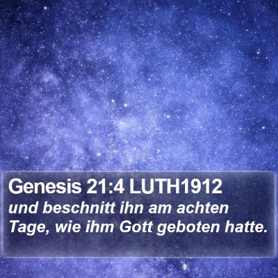 Genesis 21:4 LUTH1912 Bible Verse Image