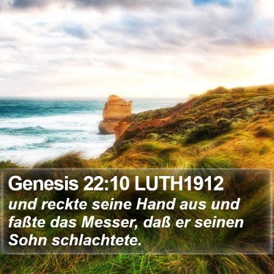 Genesis 22:10 LUTH1912 Bible Verse Image