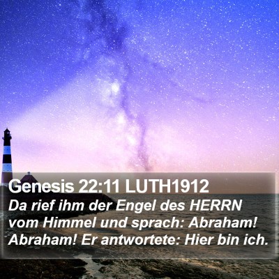 Genesis 22:11 LUTH1912 Bible Verse Image