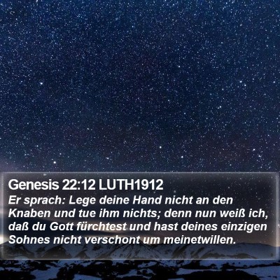 Genesis 22:12 LUTH1912 Bible Verse Image