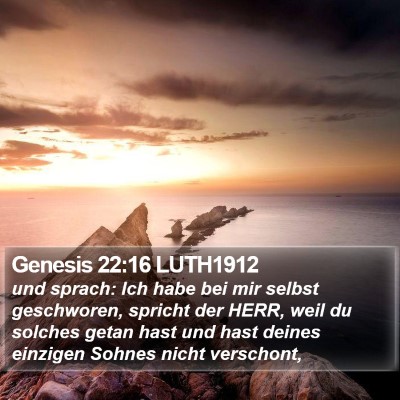 Genesis 22:16 LUTH1912 Bible Verse Image