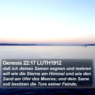 Genesis 22:17 LUTH1912 Bible Verse Image