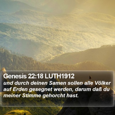 Genesis 22:18 LUTH1912 Bible Verse Image