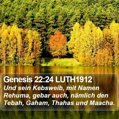 Genesis 22:24 LUTH1912 Bible Verse Image