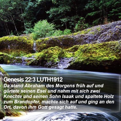Genesis 22:3 LUTH1912 Bible Verse Image