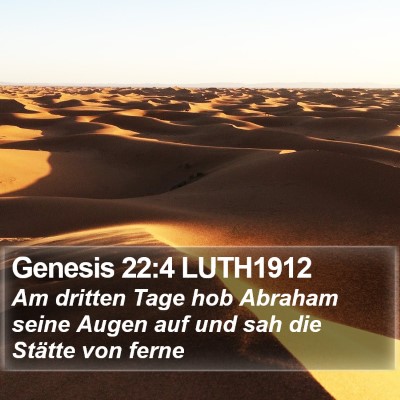 Genesis 22:4 LUTH1912 Bible Verse Image