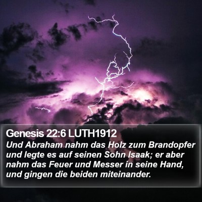 Genesis 22:6 LUTH1912 Bible Verse Image