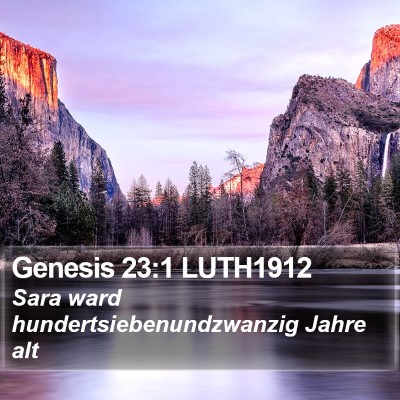 Genesis 23:1 LUTH1912 Bible Verse Image