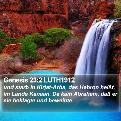 Genesis 23:2 LUTH1912 Bible Verse Image