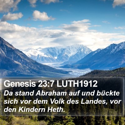 Genesis 23:7 LUTH1912 Bible Verse Image