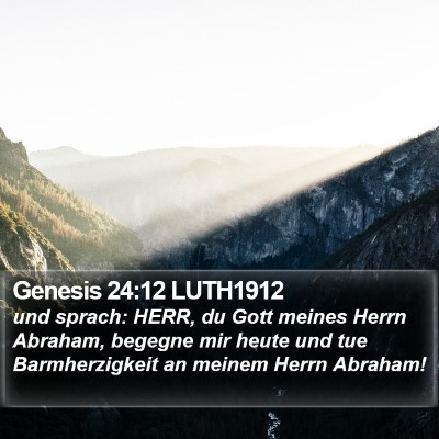Genesis 24:12 LUTH1912 Bible Verse Image