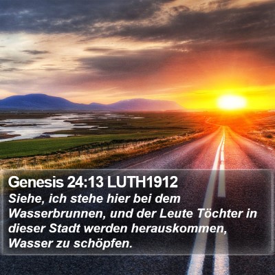 Genesis 24:13 LUTH1912 Bible Verse Image