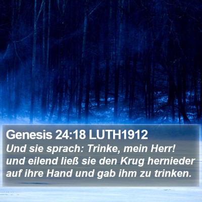 Genesis 24:18 LUTH1912 Bible Verse Image