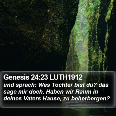Genesis 24:23 LUTH1912 Bible Verse Image