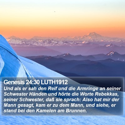 Genesis 24:30 LUTH1912 Bible Verse Image