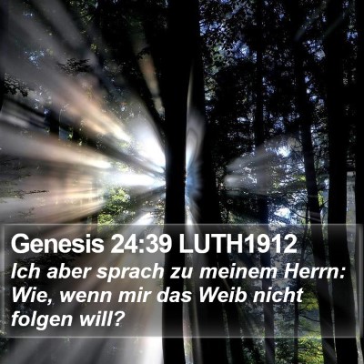 Genesis 24:39 LUTH1912 Bible Verse Image