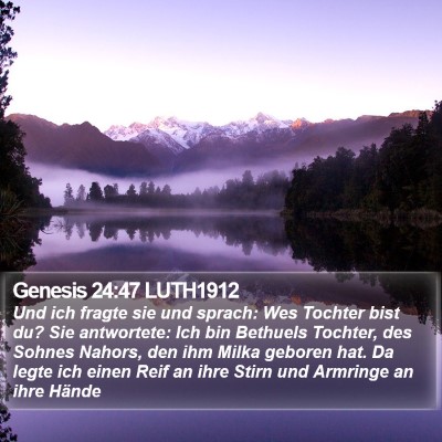 Genesis 24:47 LUTH1912 Bible Verse Image