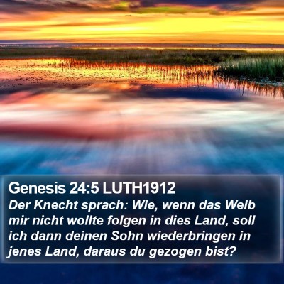 Genesis 24:5 LUTH1912 Bible Verse Image