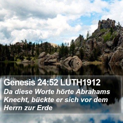 Genesis 24:52 LUTH1912 Bible Verse Image
